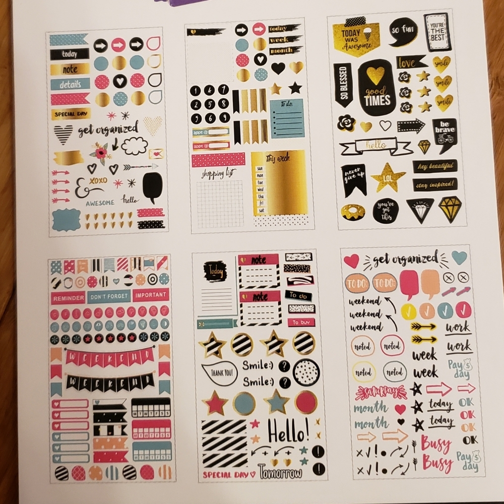 Planner Stickers (323 stickers/6 pages)